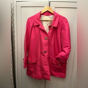 Hot pink Kate Spade lightweight overcoat